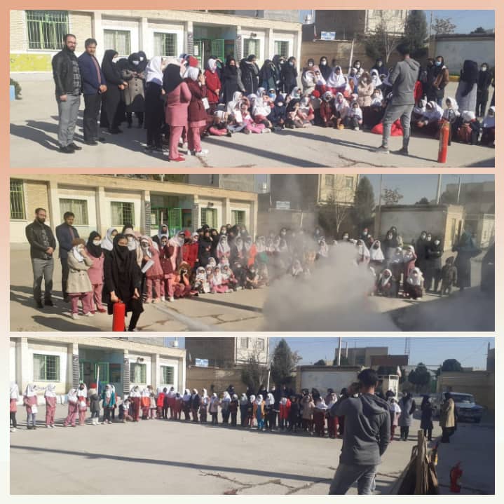 برنامه آموزشی اطفا حریق در مدارس روستای هراتمه